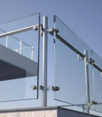 Barandilla en inoxidable con cristal - Acero Alpha