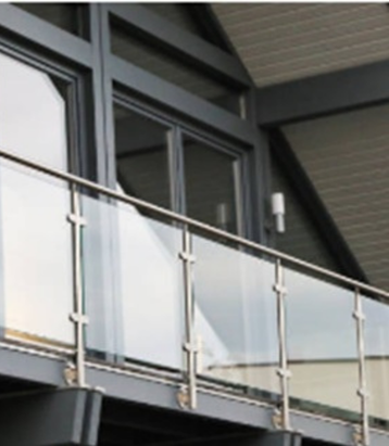 Barandilla de inoxidable con cristal - Acero Alpha